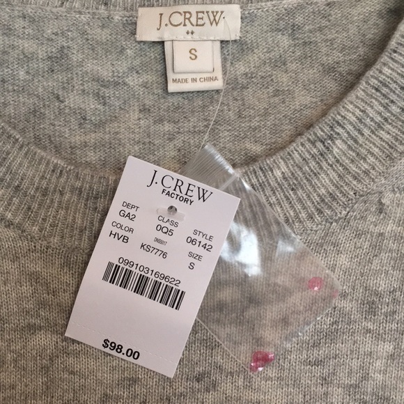 J. Crew Grey and Fuchsia Sweater with Sequins - Picture 3 of 4